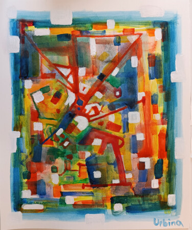 Malerei mit dem Titel "Abstracto_11" von Iñigo Urbina, Original-Kunstwerk, Acryl
