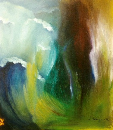 Malerei mit dem Titel "A storm of passions." von Inita Sabanska, Original-Kunstwerk, Öl