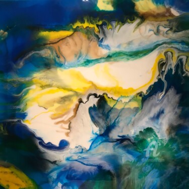 Malerei mit dem Titel "Turbulent flow" von Inka2arte, Original-Kunstwerk, Acryl