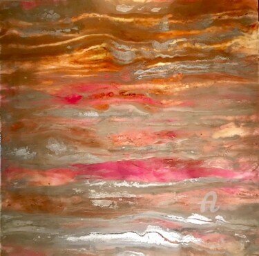 Painting titled "Silver dawn" by Inka2arte, Original Artwork, Acrylic