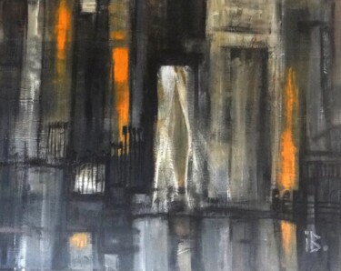 Schilderij getiteld "Sunset boulevard" door Inke Bemelmans, Origineel Kunstwerk, Acryl