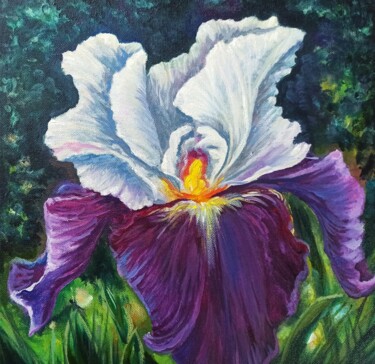 Painting titled "Iris" by Inna Bebrisa, Original Artwork, Oil