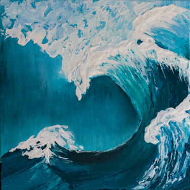 Картина под названием "Wave" - Inna Granat, Подлинное произведение искусства, Акрил