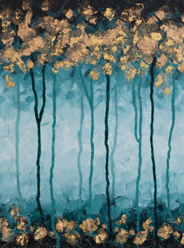 Pintura intitulada "The Enchanted Forest" por Inna Granat, Obras de arte originais, Acrílico