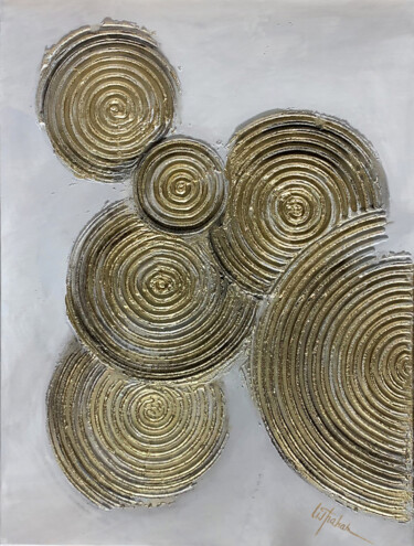 Картина под названием "Circles of time" - Inna Granat, Подлинное произведение искусства, Акрил