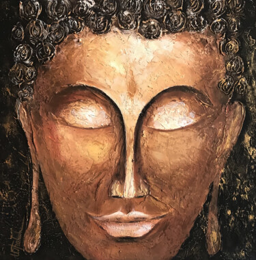 Schilderij getiteld "Buddha's Calmness (…" door Inna Granat, Origineel Kunstwerk, Acryl