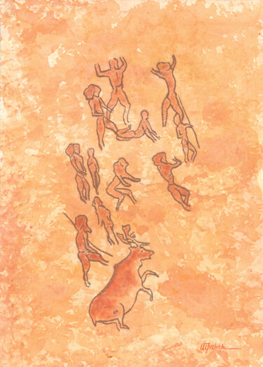 Malerei mit dem Titel "Celebration of a su…" von Inna Granat, Original-Kunstwerk, Pastell