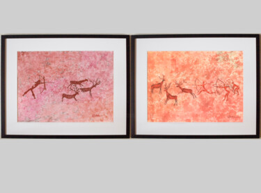 绘画 标题为“Prehistoric hunters…” 由Inna Granat, 原创艺术品, 粉彩