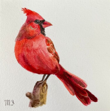 Pittura intitolato "Bird watercolor pai…" da Inna Martynenko, Opera d'arte originale, Acquarello