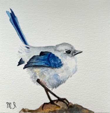 Malerei mit dem Titel "Watercolor bird pai…" von Inna Martynenko, Original-Kunstwerk, Aquarell