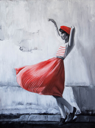 Картина под названием "Windy" - Inna Medvedeva, Подлинное произведение искусства, Масло Установлен на Деревянная рама для но…