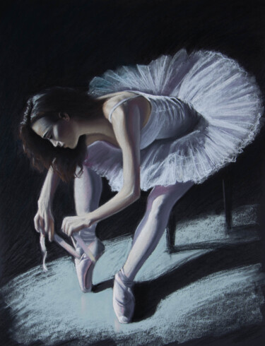 Dessin intitulée "Dancer" par Inna Medvedeva, Œuvre d'art originale, Pastel
