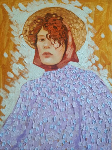 绘画 标题为“Woman portrait” 由Inna Novobranets, 原创艺术品, 油