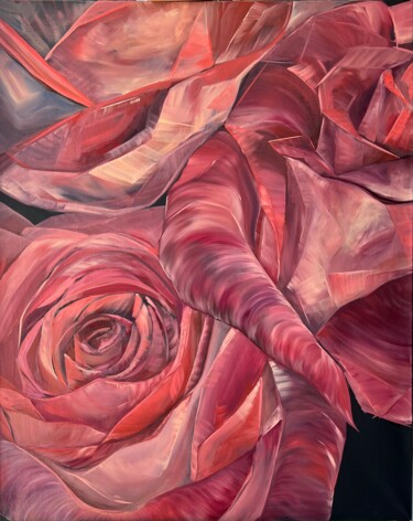 Schilderij getiteld "Roses are Red" door Inna Sumina, Origineel Kunstwerk, Olie