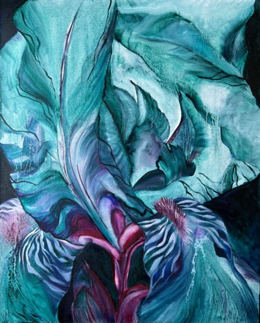 Painting titled "Emerald Prince" by Inna Sumina, Original Artwork, Oil