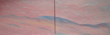 Peinture intitulée "Тоскана Розовый зак…" par Inna Usova, Œuvre d'art originale, Huile Monté sur Châssis en bois