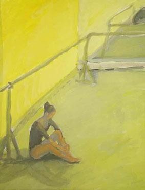 Peinture intitulée "Danseuse assise. Lu…" par Inna Skliarevskaia, Œuvre d'art originale