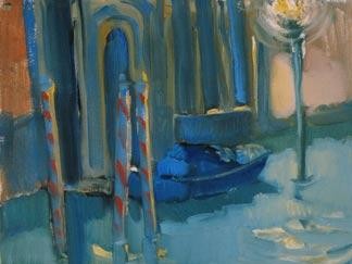 Ζωγραφική με τίτλο "Venezia. Lanterne e…" από Inna Skliarevskaia, Αυθεντικά έργα τέχνης, Λάδι