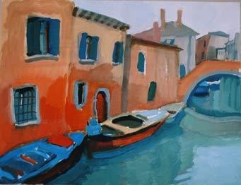 Pintura titulada "Venezia. -4" por Inna Skliarevskaia, Obra de arte original, Oleo