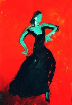 Peinture intitulée "Flamenco. Le noir s…" par Inna Skliarevskaia, Œuvre d'art originale, Huile
