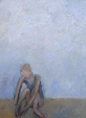 Peinture intitulée "Petite danseuse ass…" par Inna Skliarevskaia, Œuvre d'art originale, Huile