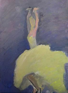 Peinture intitulée "Danseuse a la robe…" par Inna Skliarevskaia, Œuvre d'art originale, Autre