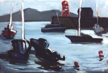 Peinture intitulée "Marée haute." par Inna Skliarevskaia, Œuvre d'art originale, Huile