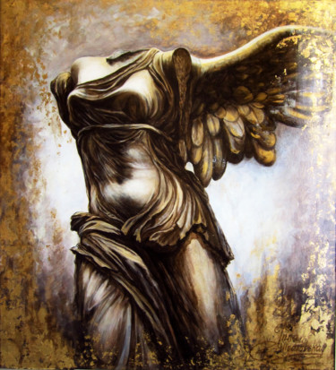 Peinture intitulée "Victory gold" par Inna Ulianytska, Œuvre d'art originale, Acrylique