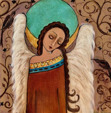 Painting titled "Angel 2" by Inna Montano, Original Artwork, Acrylic
