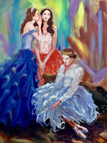 Painting titled "Backstage" by Inna Montano, Original Artwork, Oil