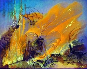 Картина под названием "Горнило страстей" - Inner Light, Подлинное произведение искусства, Масло