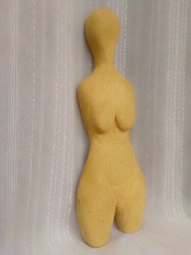 Sculpture intitulée "La mère de l'humani…" par Innocent Nolla Makon, Œuvre d'art originale, Bois