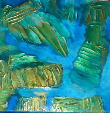 Malerei mit dem Titel "La Source bleue 2" von Innox, Original-Kunstwerk, Acryl