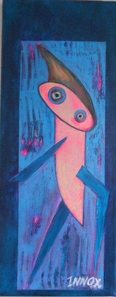 Peinture intitulée "La sauterelle espiè…" par Innox, Œuvre d'art originale, Acrylique