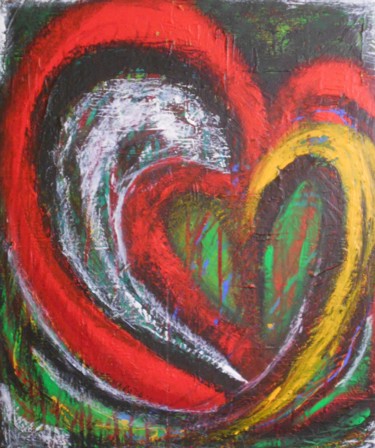 Peinture intitulée "Battements de coeur…" par Innox, Œuvre d'art originale, Acrylique