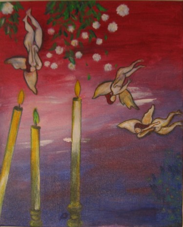 Peinture intitulée "Anges déchus." par Innox, Œuvre d'art originale, Acrylique