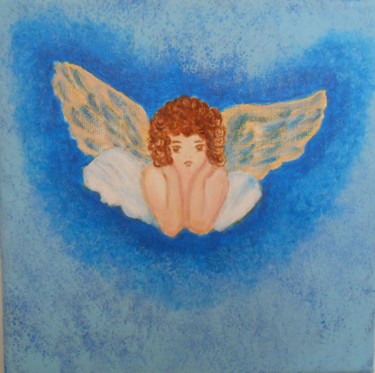 Peinture intitulée "Mon ange bleu" par Innox, Œuvre d'art originale, Acrylique