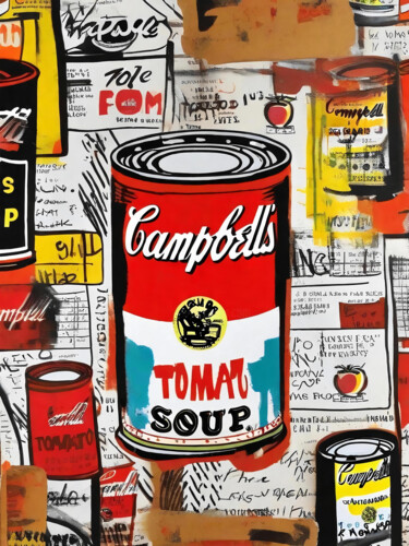 Digitale Kunst mit dem Titel "The Soup Can Fusion" von Insit'Art, Original-Kunstwerk, 2D digitale Arbeit