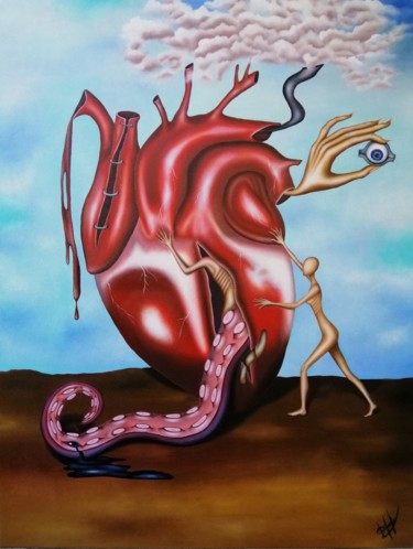 Картина под названием "What lives in your…" - Diana Kushnarenko, Подлинное произведение искусства, Масло
