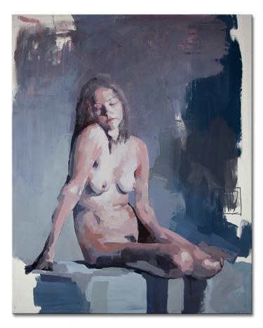 Malerei mit dem Titel "Aktmalerei Akt in Ö…" von Galerie Inspire Art, Original-Kunstwerk, Öl
