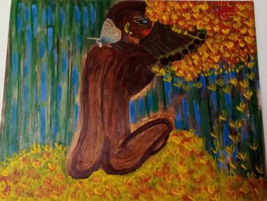 Peinture intitulée "légende amazonienne" par Dany Fantoli, Œuvre d'art originale, Acrylique Monté sur Châssis en bois