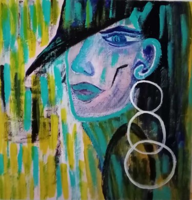 Painting titled "Une BELLE" by Dany Fantoli, Original Artwork, Acrylic Mounted on Wood Stretcher frame