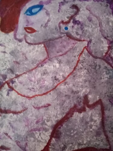 Pittura intitolato "femme dans un cabar…" da Dany Fantoli, Opera d'arte originale, Acrilico Montato su Telaio per barella in…