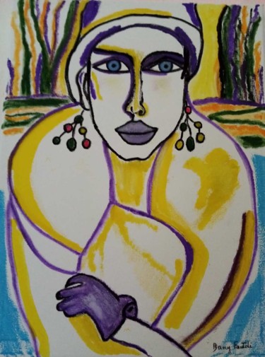 Painting titled "Bellissima 1920" by Dany Fantoli, Original Artwork, Acrylic Mounted on Wood Stretcher frame