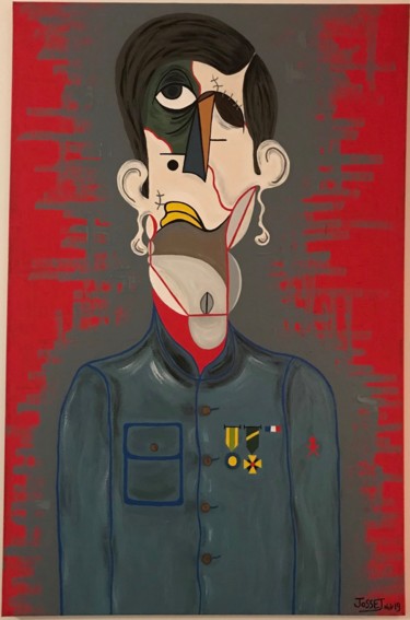 Peinture intitulée "Gueule d’enfer" par David Josset, Œuvre d'art originale, Acrylique