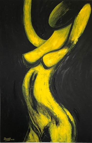 Peinture intitulée "La friponne" par David Josset, Œuvre d'art originale, Plâtre