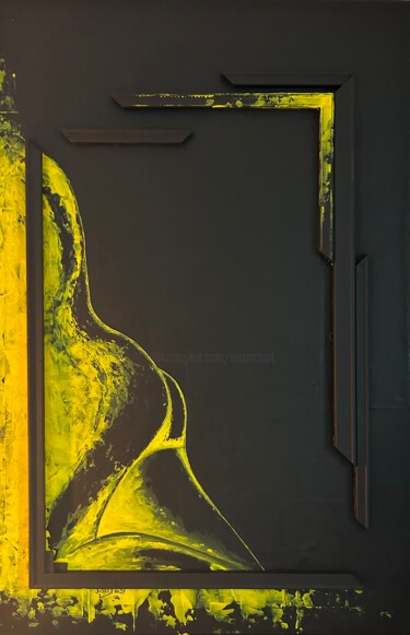Peinture intitulée "Soleil couchant" par David Josset, Œuvre d'art originale, Acrylique