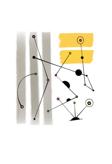 Цифровое искусство под названием "Connections 8" - Inta Leora, Подлинное произведение искусства, Цифровая живопись