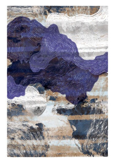 Digitale Kunst mit dem Titel "Ocean Stones 3" von Inta Leora, Original-Kunstwerk, Digitale Malerei