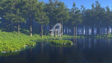 Digital Arts titled "Forest" by Iurii Olkhovskii, Original Artwork, 3D Modeling